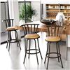 Image 1 : Set of 3 Homy Casa Barstools - 29in Swivel Bar Stools w/ Suede Seats - Camel Colour - NEW