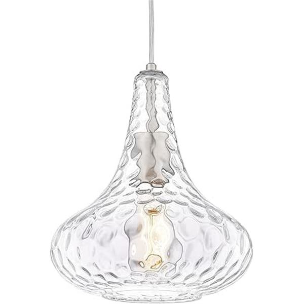 1 Autelo Glass Pendant Light Fixture for Living Room/Dining Rooms - New/Open Box