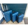 Image 1 : 3PC Hard Shell Rolling Luggage Set (20", 24", & 28" Sizes Included) - Cerulean Blue Colour