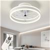 Image 1 : 1 Riynfo Modern Noiseless Ceiling Fan with Light & Remote Control - 16inch - New/Open Box