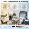 Image 6 : 1 Riynfo Modern Noiseless Ceiling Fan with Light & Remote Control - 16inch - New/Open Box
