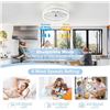 Image 7 : 1 Riynfo Modern Noiseless Ceiling Fan with Light & Remote Control - 16inch - New/Open Box