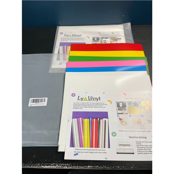2 Multi-Packs of Lya HTV Vinyl (Heat Transfer Vinyl) Sheets - Assorted Colours - 30PCS Per Pack