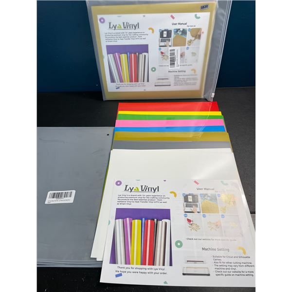 2 Multi-Packs of Lya HTV Vinyl (Heat Transfer Vinyl) Sheets - Assorted Colours - 30PCS Per Pack