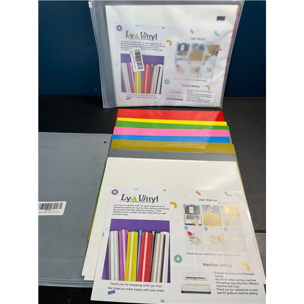 2 Multi-Packs of Lya HTV Vinyl (Heat Transfer Vinyl) Sheets - Assorted Colours - 30PCS Per Pack
