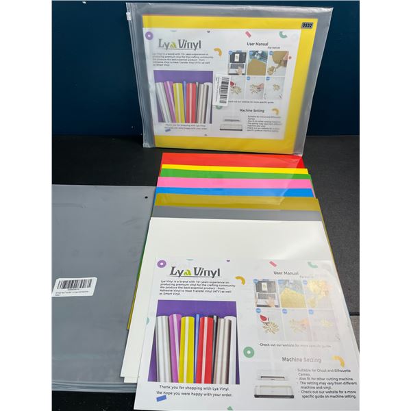 2 Multi-Packs of Lya HTV Vinyl (Heat Transfer Vinyl) Sheets - Assorted Colours - 30PCS Per Pack