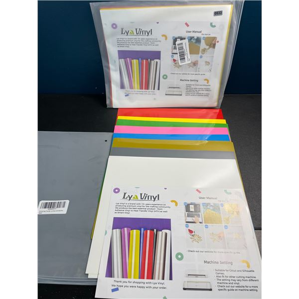 2 Multi-Packs of Lya HTV Vinyl (Heat Transfer Vinyl) Sheets - Assorted Colours - 30PCS Per Pack