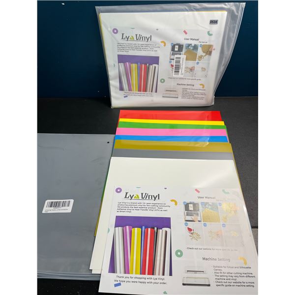 2 Multi-Packs of Lya HTV Vinyl (Heat Transfer Vinyl) Sheets - Assorted Colours - 30PCS Per Pack