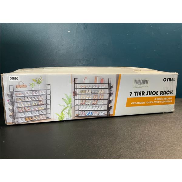 1 Oyrel 7-Tier Shoe Rack/Shoe Tower - New (Assembly Required)