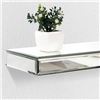 Image 6 : 3PC Shyfoy Mirrored Floating Wall Shelves - Glass Wall Shelves for Wall Decor - 15" x 5.5" - NEW