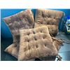 Image 1 : Set of 5 Brown Plush Cushions - 15inch Size - New