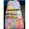 Image 1 : 1 XeGe Fuzzy/Shaggy Duvet Cover - Tie-Dye Multi-Colour - Queen Size - Open Box (Duvet Only)