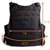 Image 2 : 1 Black Airsoft Tactical Vest for Adults - Brand New
