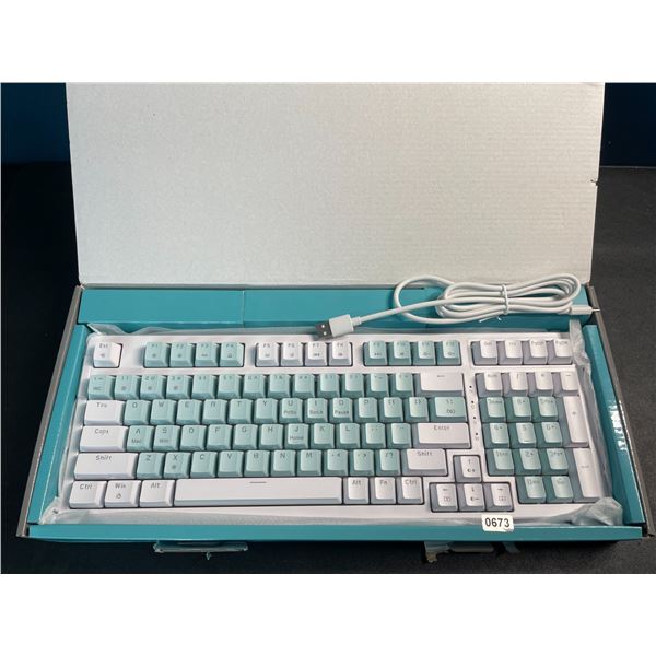 1 Baoceo 98-Key Wired Single-Color Backlit Mechanical Keyboard