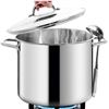 Image 1 : 1 Homichef 16QT Large Stainless Steel Stock Pot with Glass Lid - New