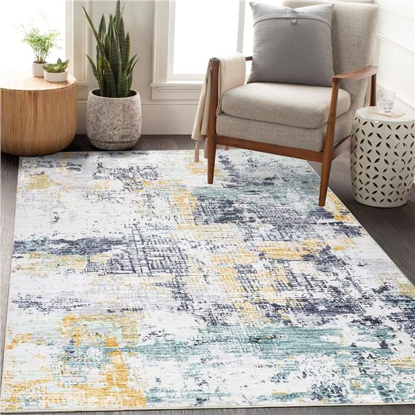 1 Large Area Rug - 4Ft x 6FT - Non-Slip Backing - Great for Living Rooms/Dining Rooms - New