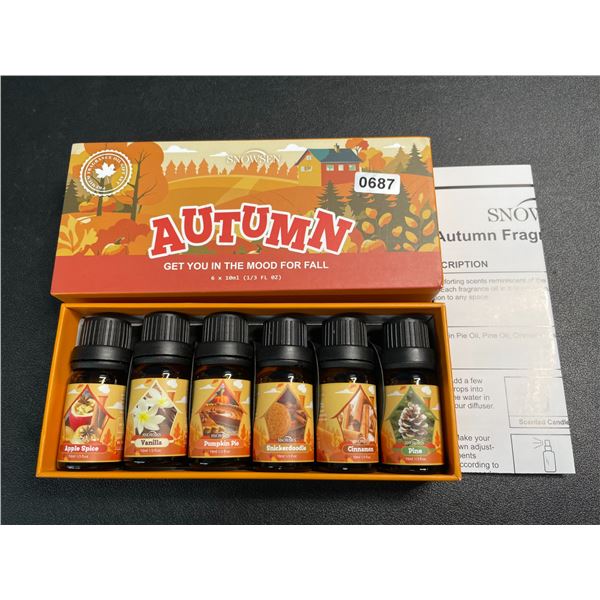 1 Set of Autumn Scented Fragrance Oils - 6 Scents Included - New