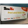 Image 1 : 1 Box of Peel & Stick Tiles - 100pcs - New