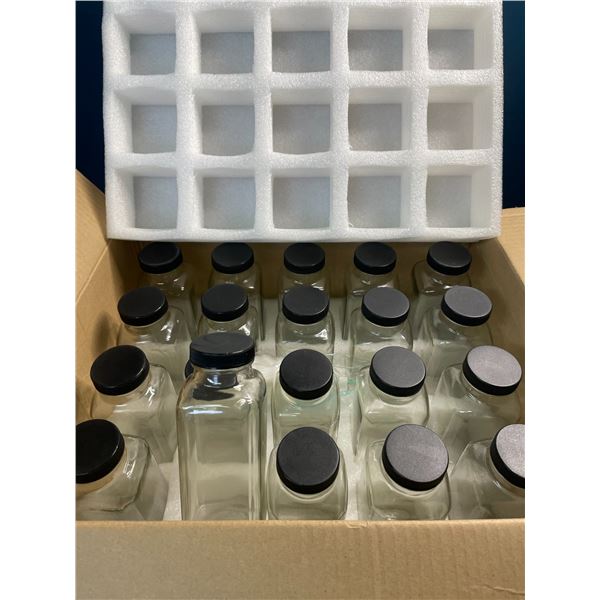 20PC Glass Storage Jars with Lids (12oz size jars) - New