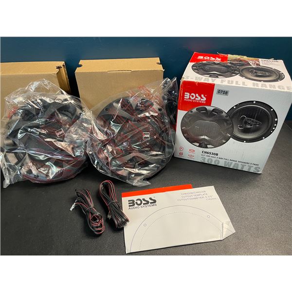 Boss Audio Systems 300 Watts 6.5" 3-Way Full Range Speakers (1 Pair) - Brand New