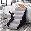 Image 1 : 5-Tier Foam Pet Stairs for High Beds/Areas - 24.4" Tall - Grey Color - Brand New