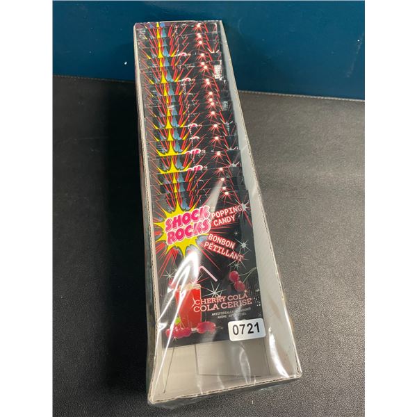 1 Case of Shock Rocks Popping Candy - Cherry Cola Flavour - 24 Packs Included - New Sealed!