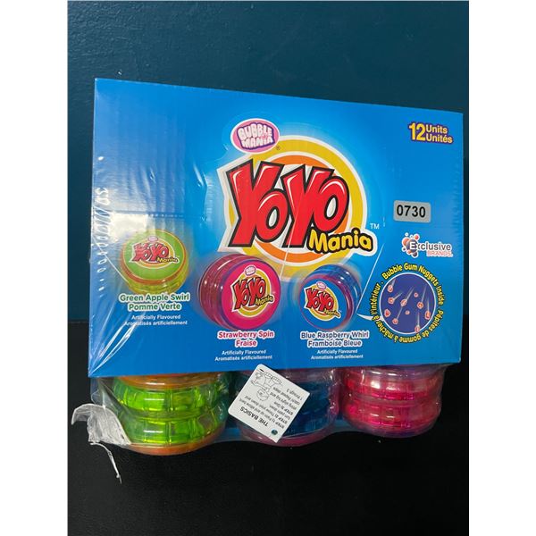 1 Case of YoYo Mania Bubble Gum Nugget Candy - 12 Units Included - New Sealed! (Assorted Flavours)