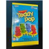 Image 1 : 1 Case of Teddy Pops Lollipops Candy - 24 Units Included - New Sealed
