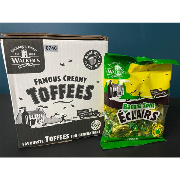 1 Case of Walker's Famous Creamy Toffees - Banana Split Eclairs - 12 Units Included - Brand New!