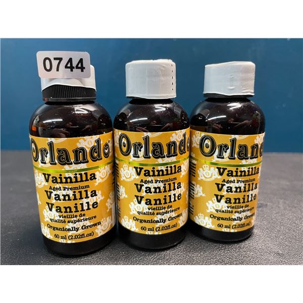 3 Bottles of Orlando Aged Premium Vanilla - 60ml - Mexican Natural Vanilla - New Sealed