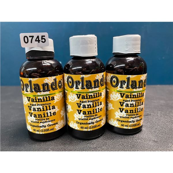 3 Bottles of Orlando Aged Premium Vanilla - 60ml - Mexican Natural Vanilla - New Sealed