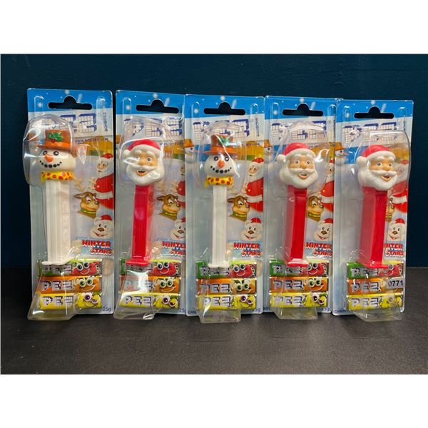 5 Assorted Christmas Themed PEZ Candy Dispenser/Candy Sets - New Sealed