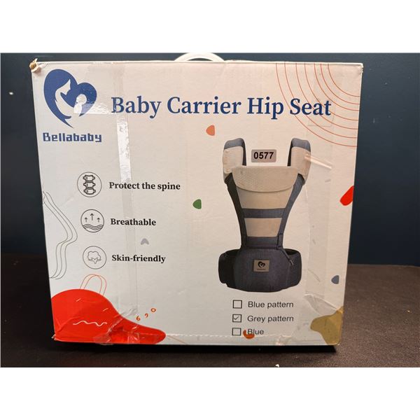 Bella Baby Carrier Hip Seat - Grey - Open Box