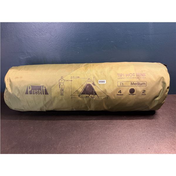2 Door 4 Season Tipi Hot Tent T1 Medium Size - Includes Stove Jack
