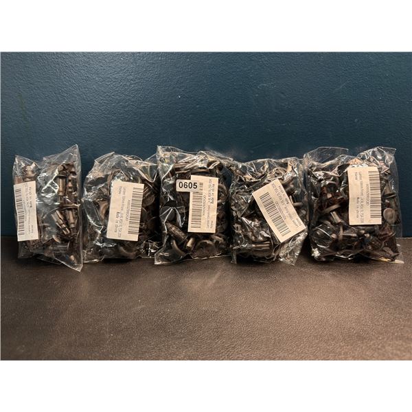 5 Packs of 10mm Automotive Push Clips - 20PCS Per Bag - 100PCS Total