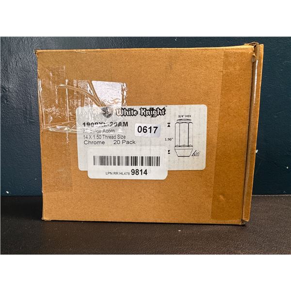 White Knight Lug Nuts 14x1.50 20 Pack - New