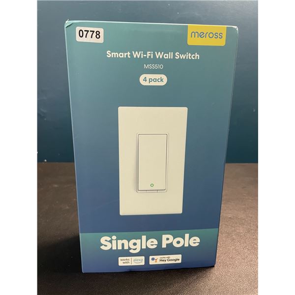 1 Box of Meross Smart Wi-Fi Wall Switches - 4-Pack - New