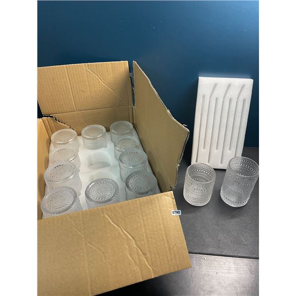 Set of 12 Drinking Glasses - (6pc 12oz & 6pc 15oz) - Brand New!