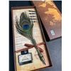 Image 2 : 1 Peacock Design Caligraphy Pen Set - Brand New