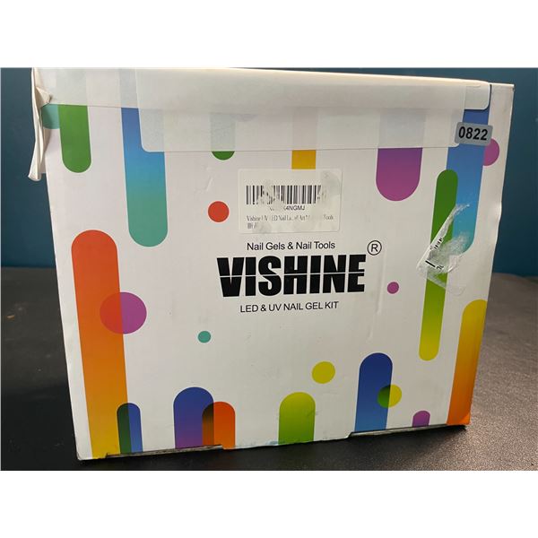 1 Vishine UV/LED Gel Nail Set with Lamp and Assorted Nail Tools - Open Box