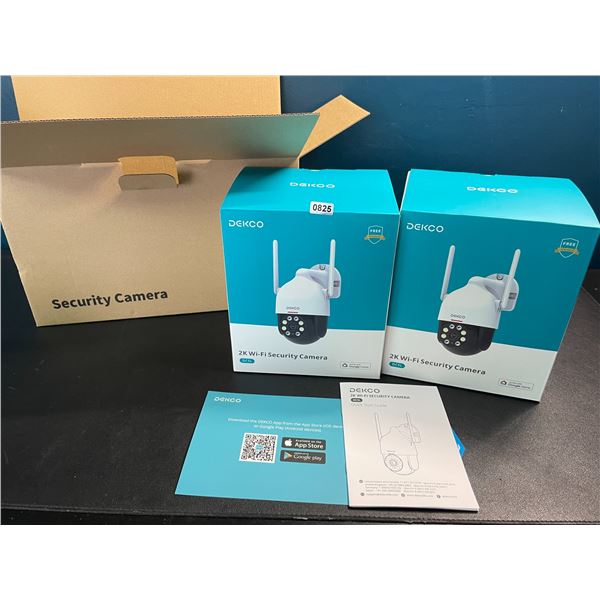 Dekco 2Pack 2K Outdoor WiFi Security Cameras (Model:DC5L) - Brand New!