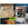 Image 2 : 1 Cooklee Stand Mixer - 8.5QT 660W 10-Speed Electric Kitchen Mixer - Gold - New/Open Box