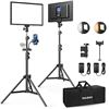 Image 1 : 1 Raleno VL-S192K 2-Pack LED Soft Video Lighting Kit - 75" Stand + Studio Light for Video Recording