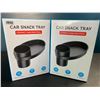 Image 1 : 2 Car Cup Holder Snack Trays - Brand New