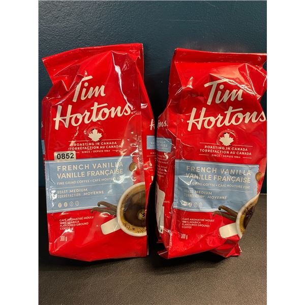 2 Packs of Tim Hortons French Vanilla Fine Ground Coffee - 300g - New Sealed