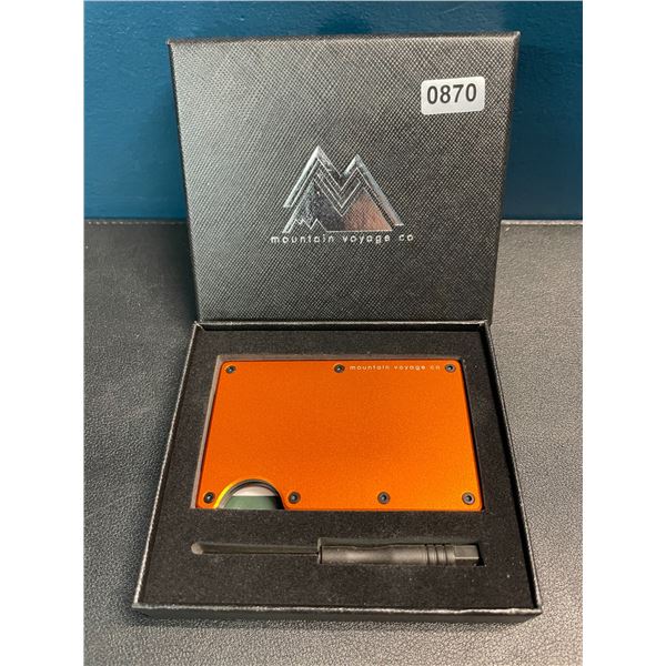 1 Mountain Voyage Co. Men's Minimalist/Slim Design Wallet - Orange - New