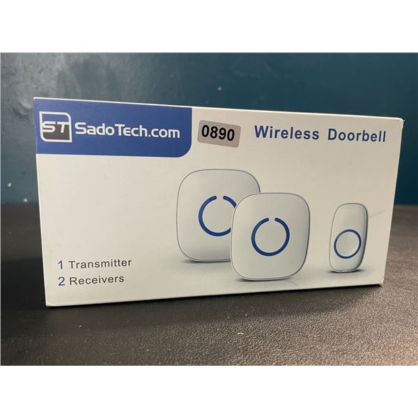1 Sadotech Wireless Doorbell Kit - 1 Transmitter & 2 Receivers - Brand New!