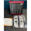 Image 2 : 1 Set of Joycons for Nintendo Switch - White Marble Design - Brand New!