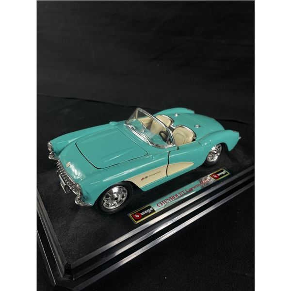 1957 Corvette Diecast Car on Stand