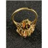 Image 2 : Vintage Gold Tone Multistone Ring with Semi Precious Stones